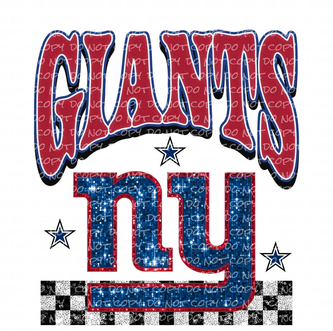 NY Football Bling | DTF Ready to Press or Sublimation Transfer