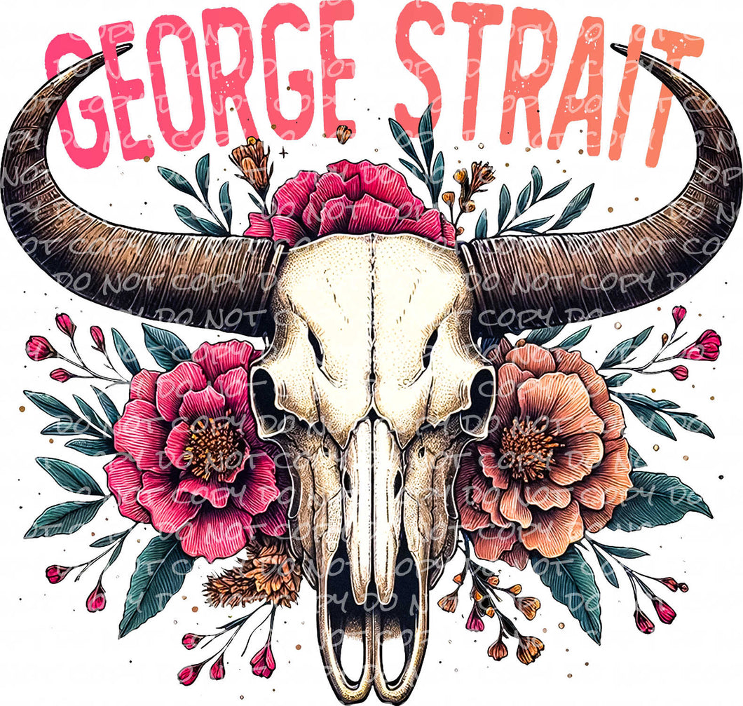 GEORGE_STRAIT Bullhead | DTF Ready to Press or Sublimation Transfer