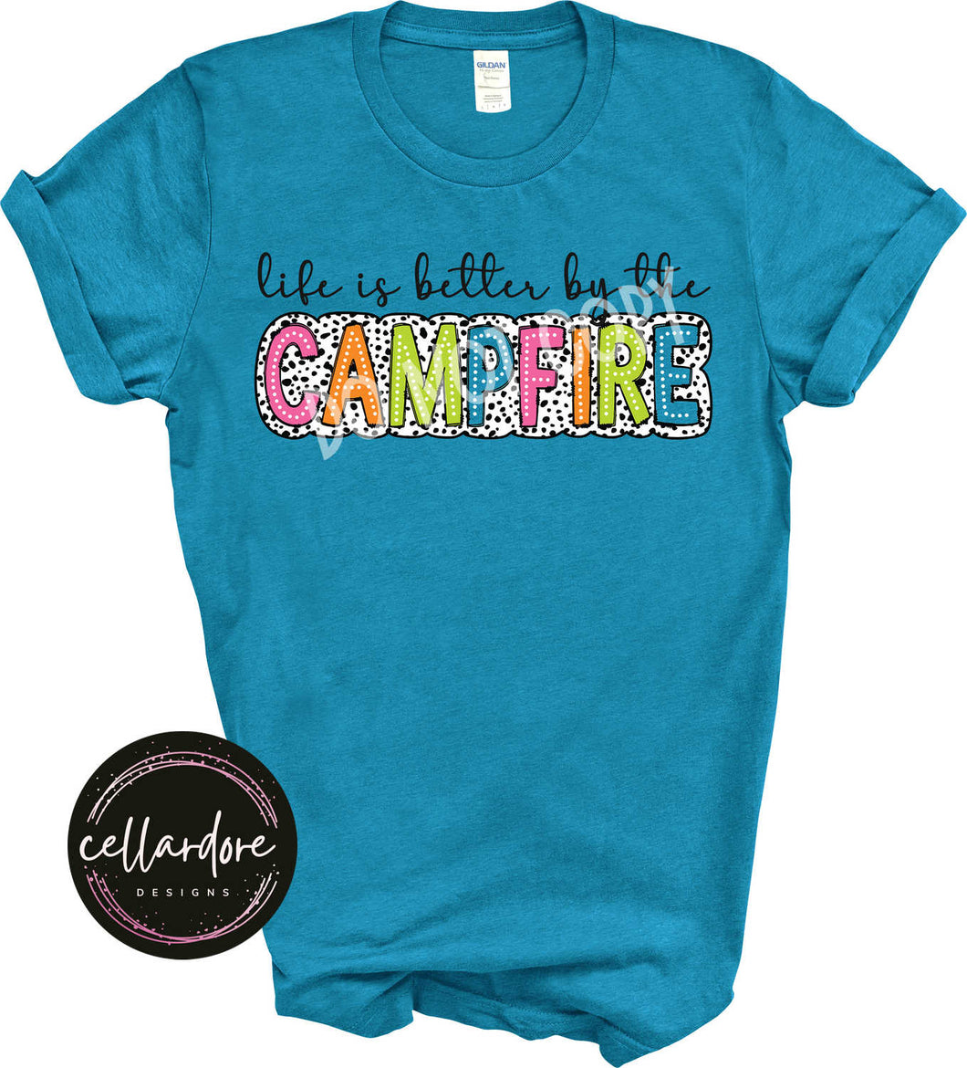 Life is Better by the Campfire Dalmatian Tee