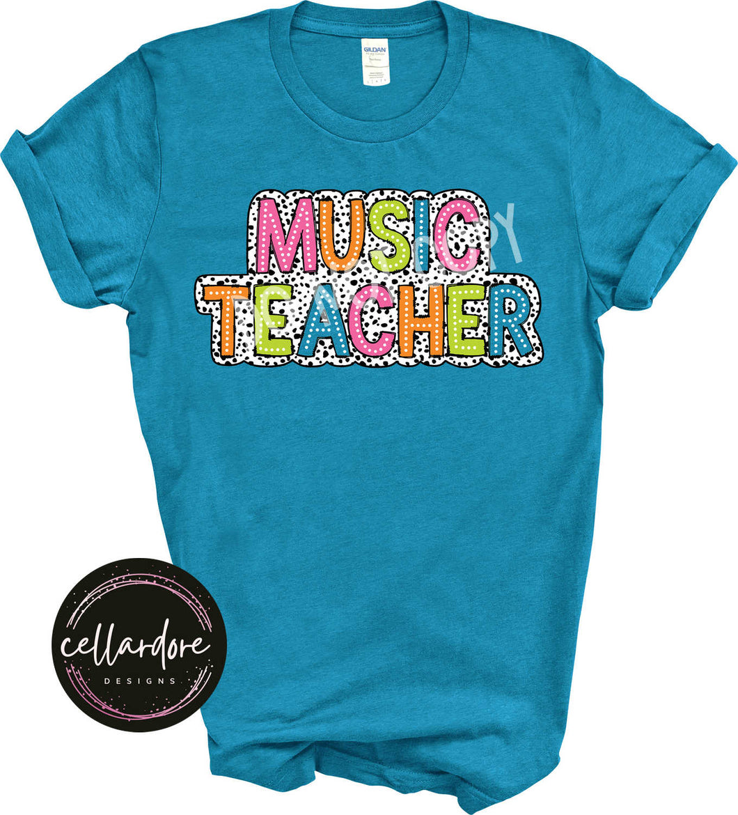 Music Teacher Dalmatian Tee