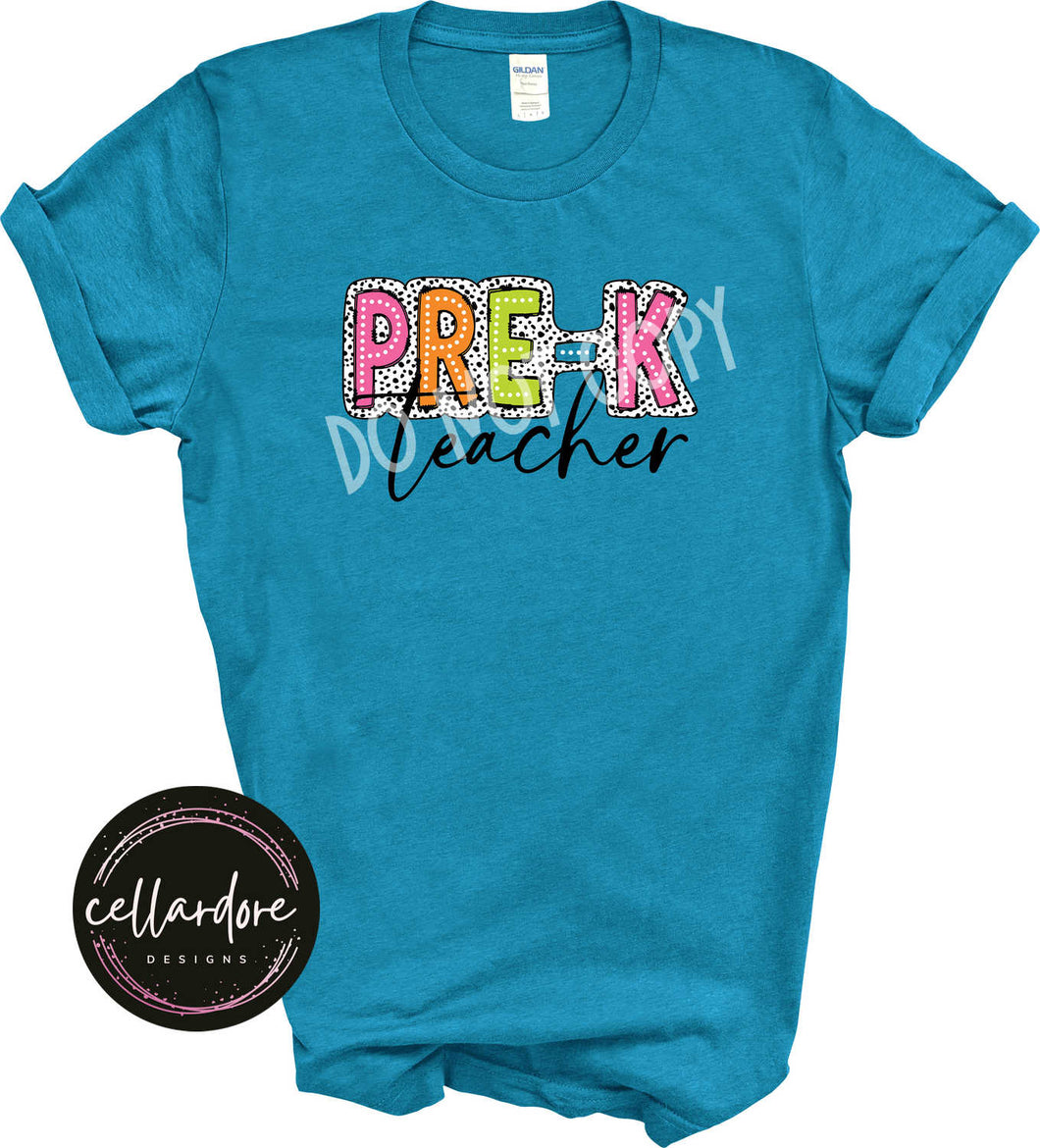 Pre-K Teacher Dalmatian Tee