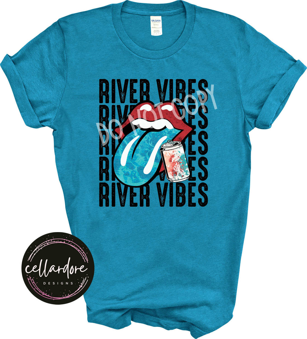 River Vibes Lips Tee