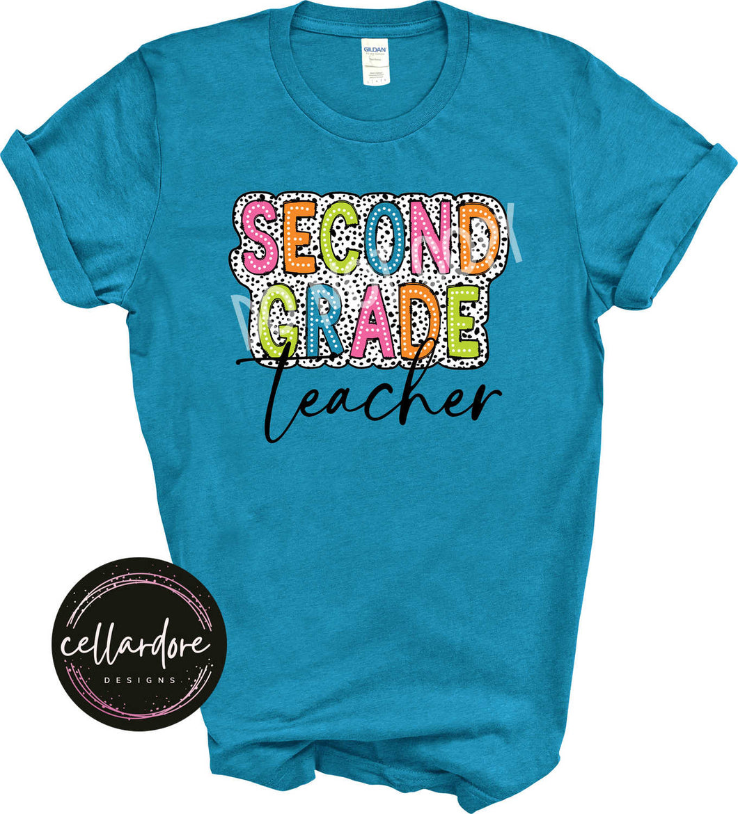 Second Grade Teacher Dalmatian Tee