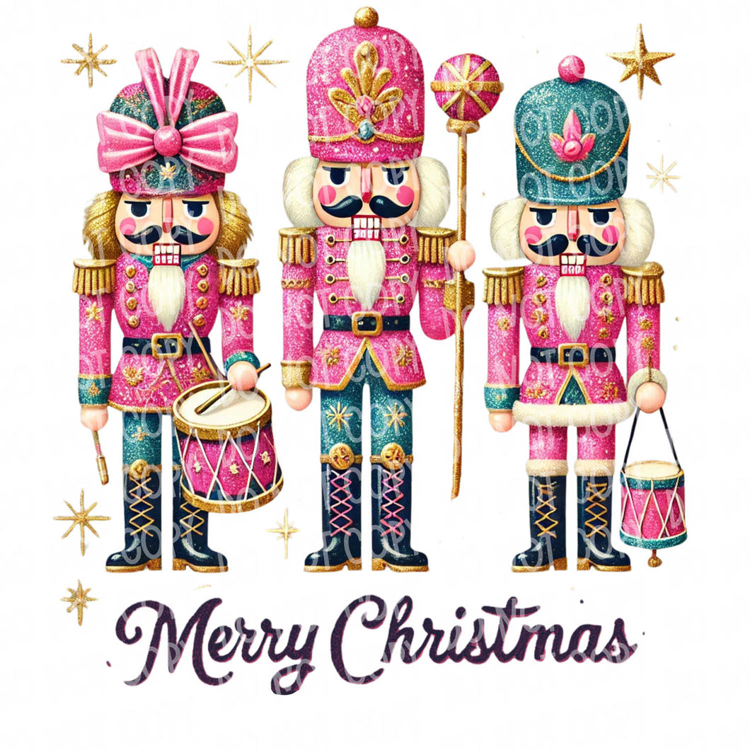 Merry Christmas Nutcrackers | DTF Ready to Press or Sublimation Transfer