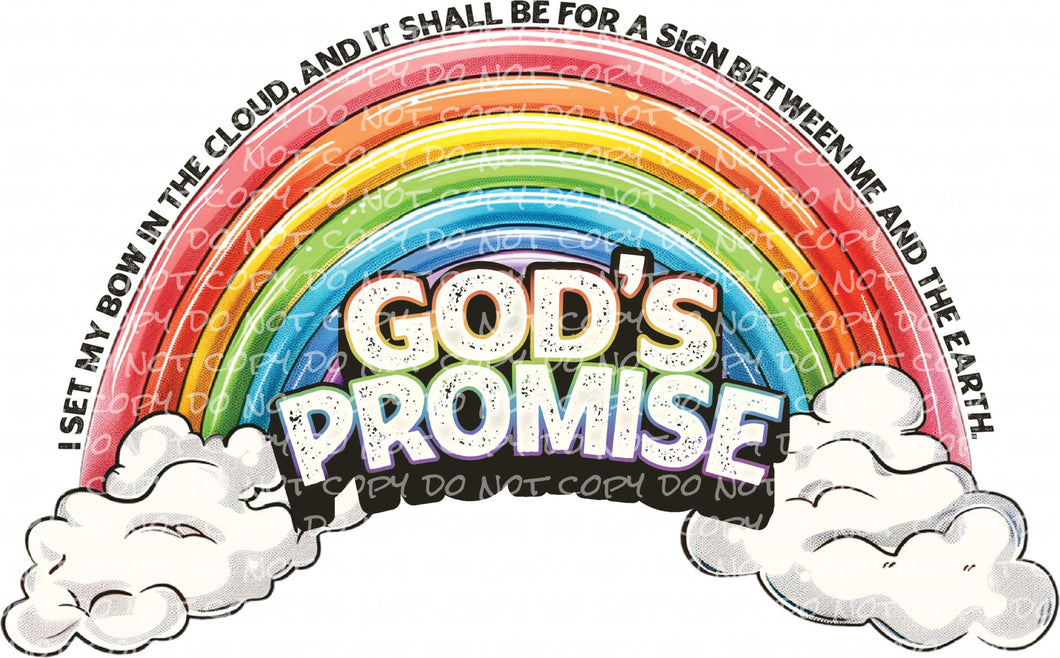 God's Promise | DTF Ready to Press or Sublimation Transfer