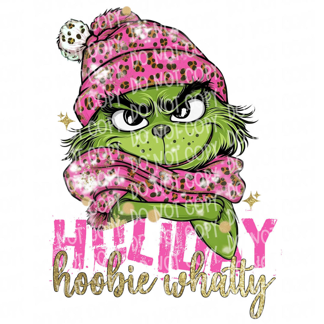 Holiday Hoobie Whatty | DTF Ready to Press or Sublimation Transfer