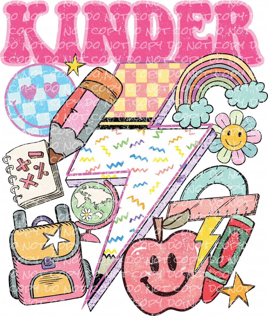 Kinder Groovy | DTF Ready to Press or Sublimation Transfer