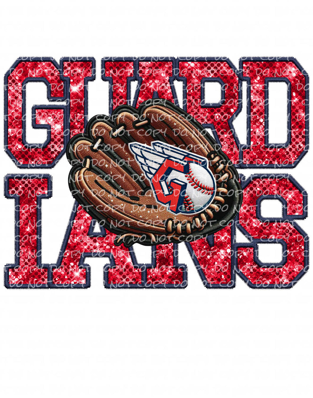 Baseball Faux Embroidery Patch - Cleveland | DTF Ready to Press or Sublimation Transfer