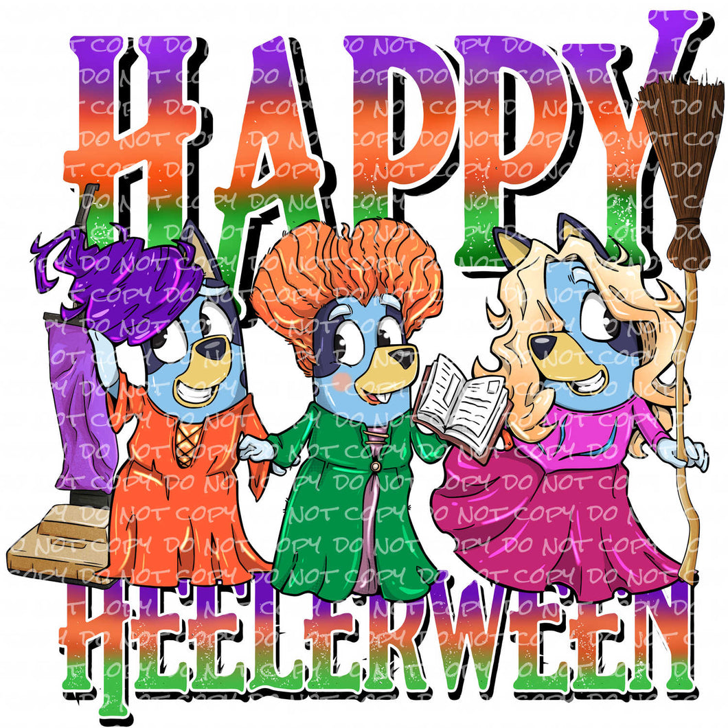 Happy Heelerween | DTF Ready to Press or Sublimation Transfer