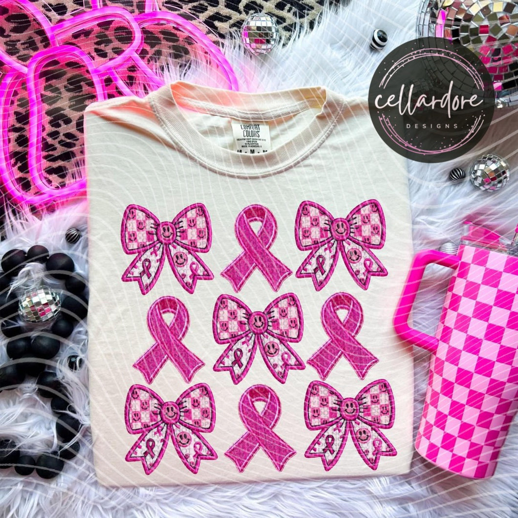 Breast Cancer Coquette Sweatshirt - Completed Apparel Item