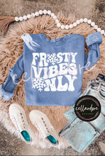 Load image into Gallery viewer, Frosty Vibes Only Sweatshirt - Completed Apparel Item
