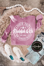 Load image into Gallery viewer, North Pole Rudolph &amp; Co Sweatshirt - Completed Apparel Item
