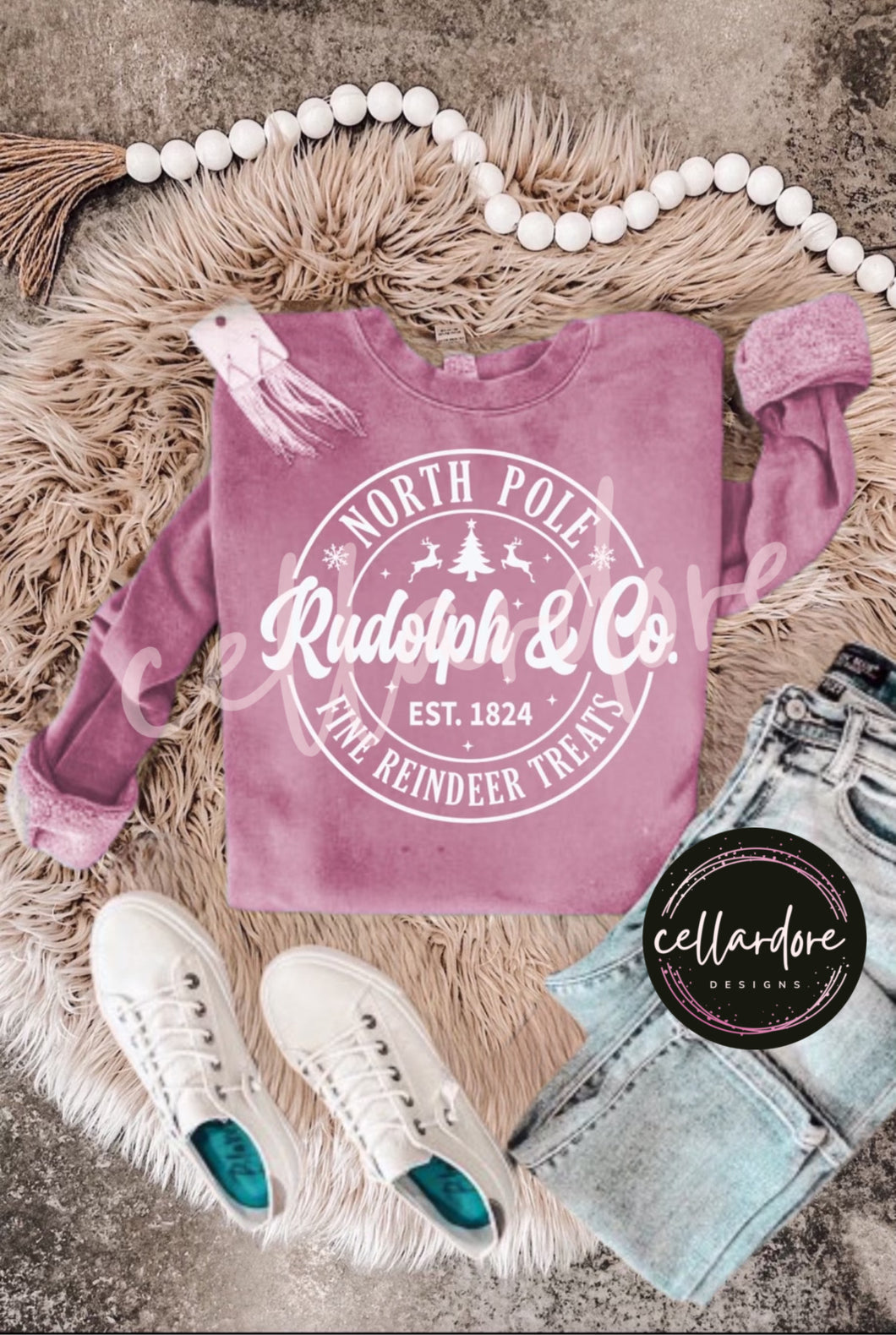 North Pole Rudolph & Co Sweatshirt - Completed Apparel Item