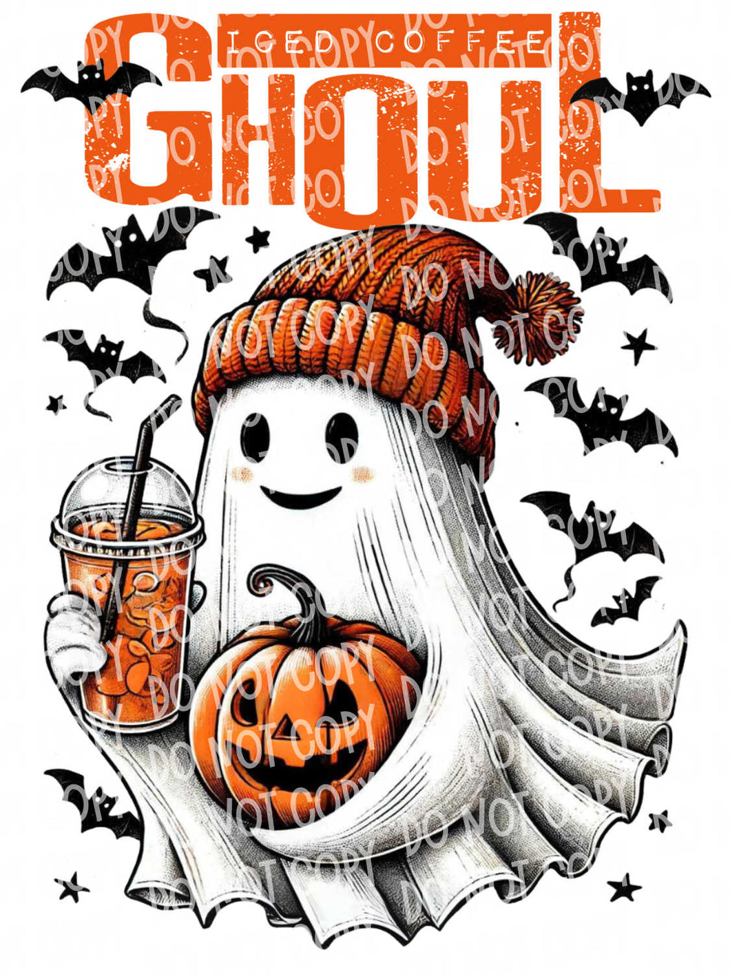 Iced Coffee Ghoul | DTF Ready to Press or Sublimation Transfer