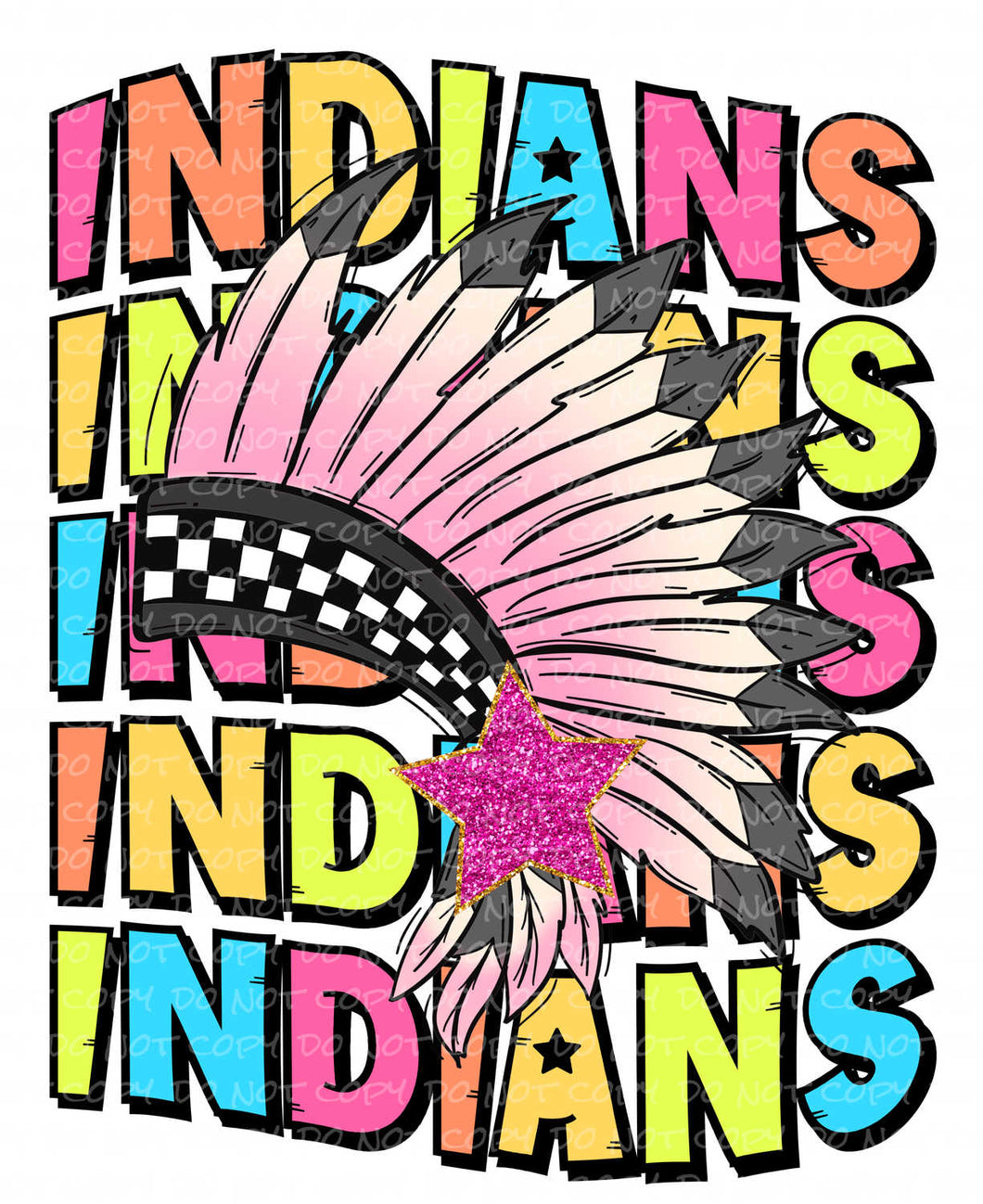 Indians Colorful | DTF Ready to Press or Sublimation Transfer