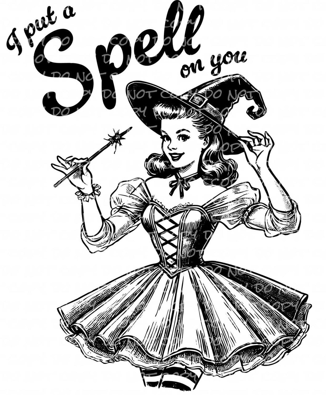 I Put a Spell on You Witch | DTF Ready to Press or Sublimation Transfer