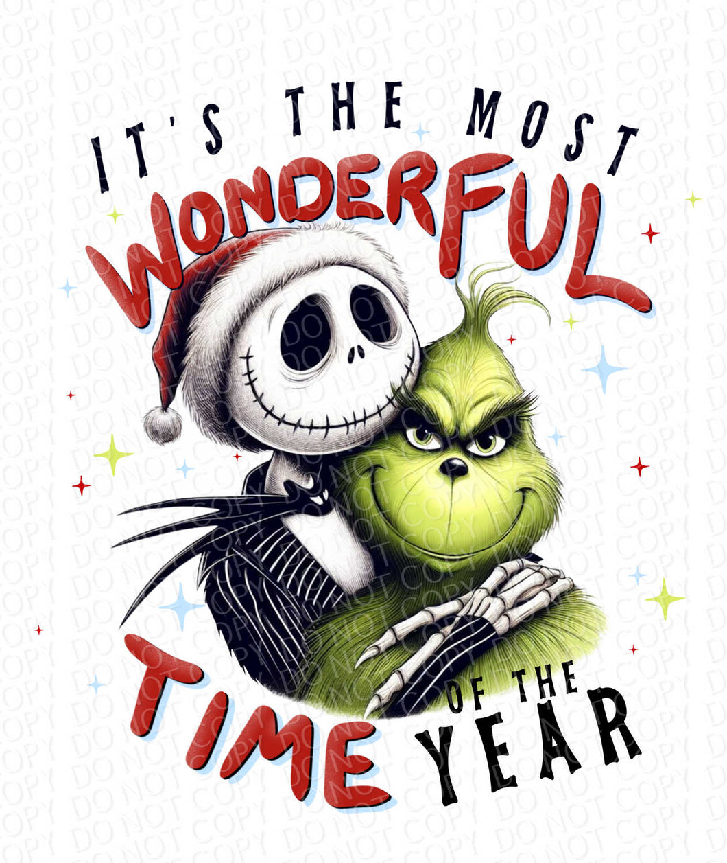 It's the Most Wonderful Time of the Year w/Skull | DTF Ready to Press or Sublimation Transfer