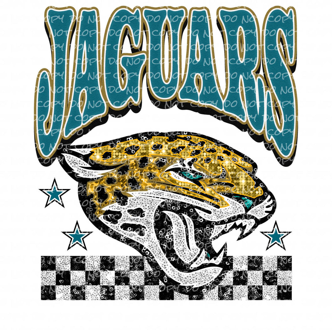 Jacksonville Football Bling | DTF Ready to Press or Sublimation Transfer