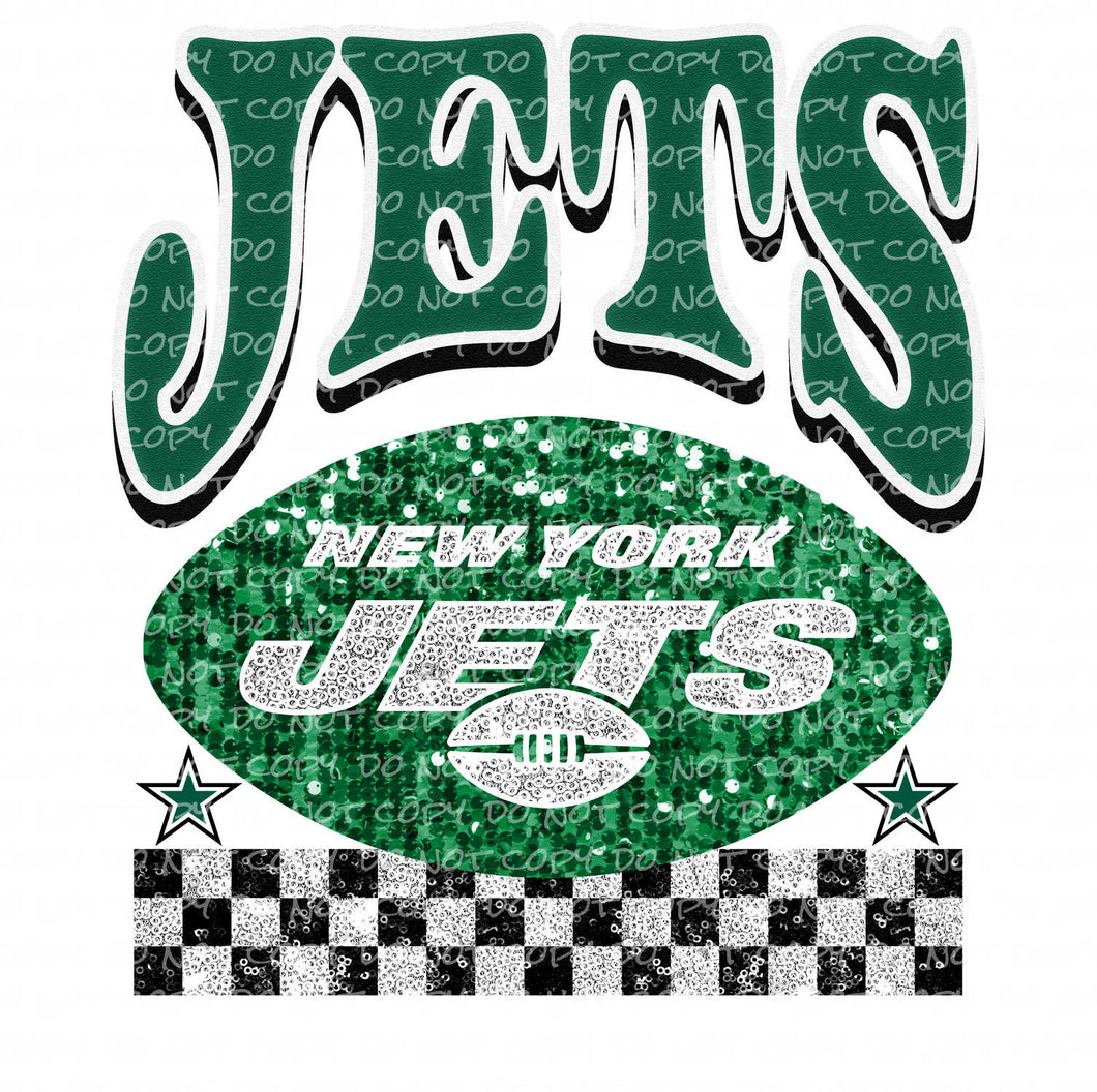 NY Football Bling 2 | DTF Ready to Press or Sublimation Transfer