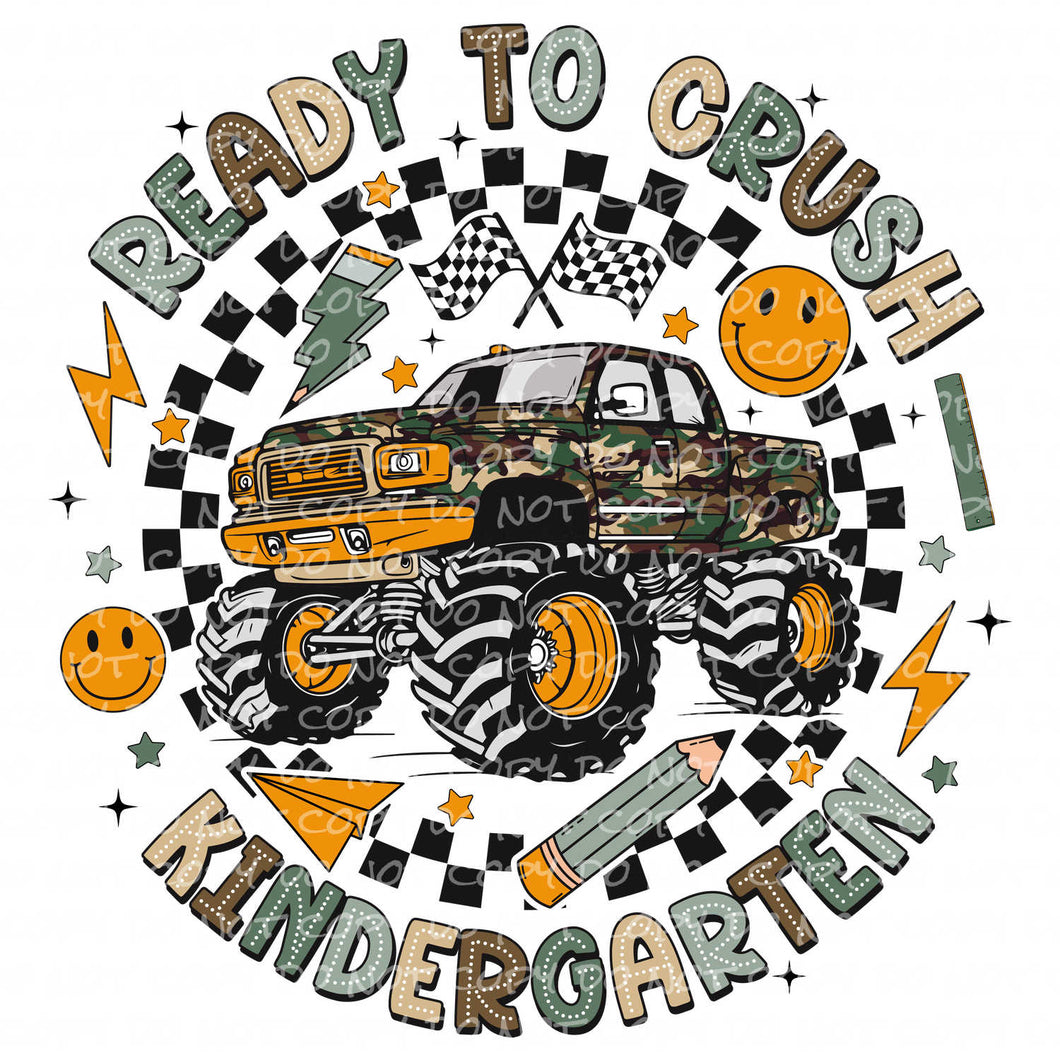 Ready to Crush Kindergarten | DTF Ready to Press or Sublimation Transfer