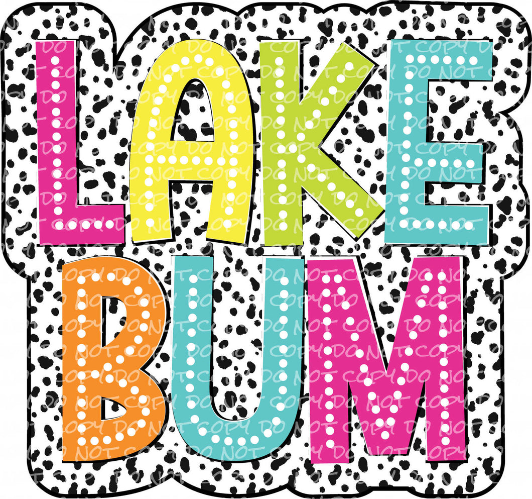 Lake Bum Dalmatian Dots - DTF Ready to Press or Sublimation Transfer