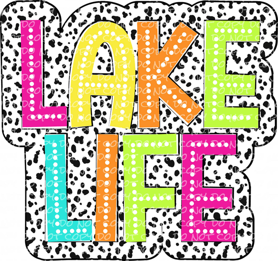 Lake Life Dalmatian Dots - DTF Ready to Press or Sublimation Transfer