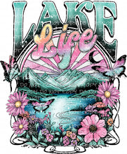 Load image into Gallery viewer, Lake Life with optional pocket design - DTF Ready to Press or Sublimation Transfer
