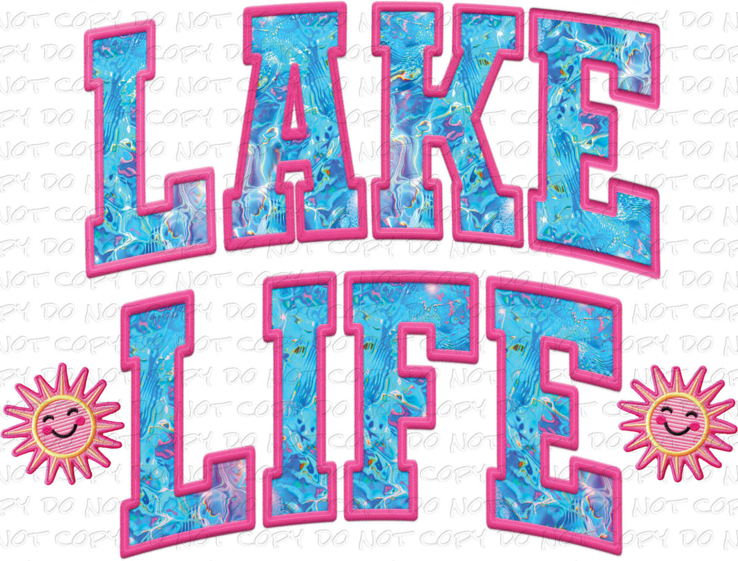 Lake Life Faux Patch | DTF Ready to Press or Sublimation Transfer