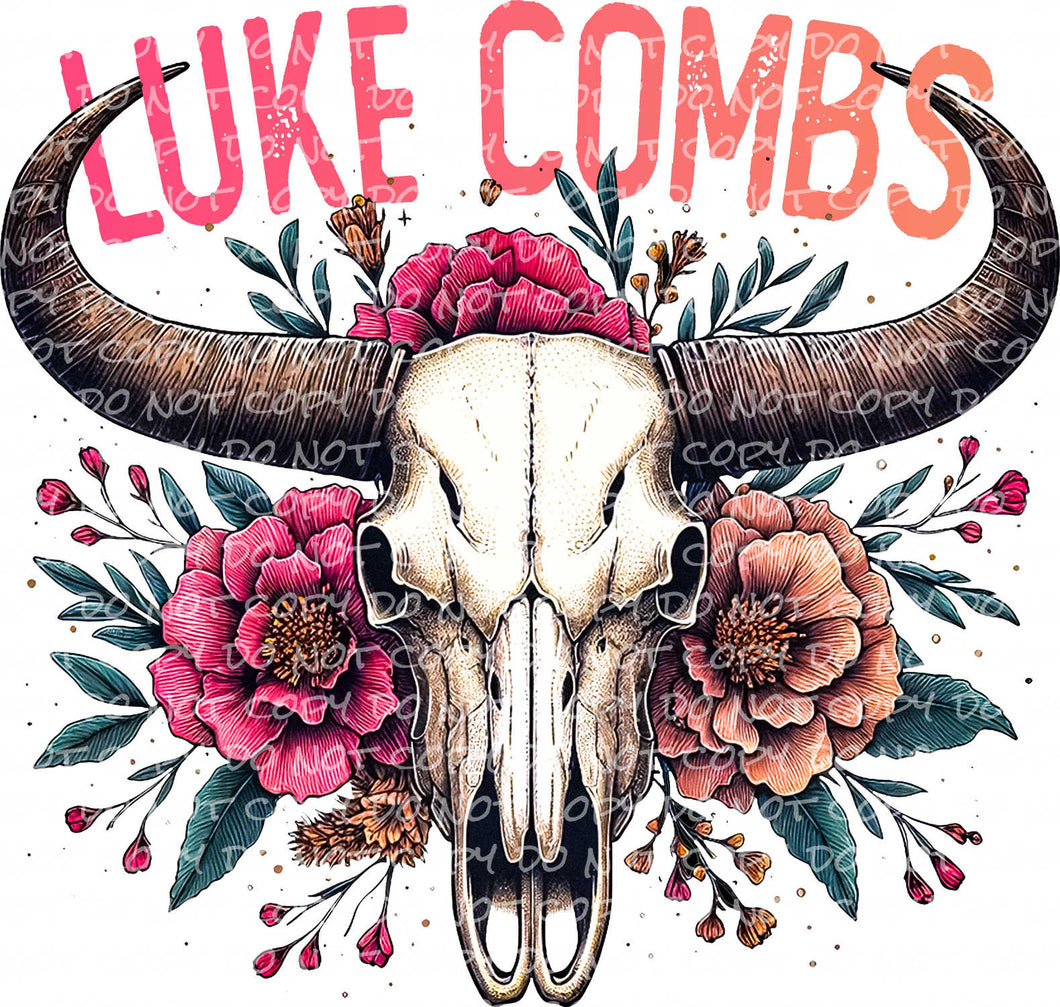 LUKE_COMBS Bullhead | DTF Ready to Press or Sublimation Transfer