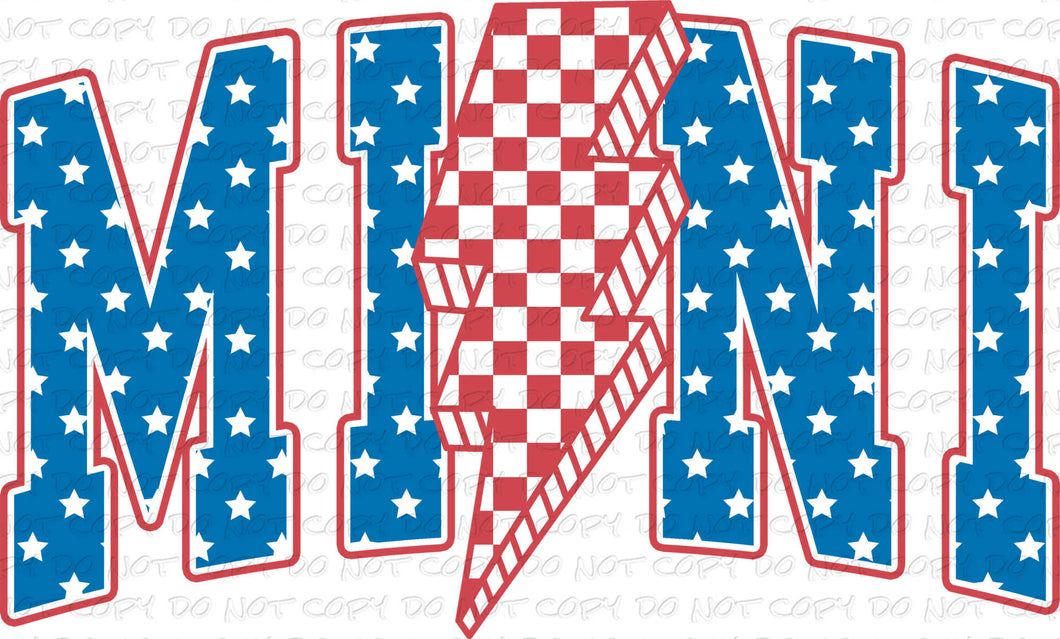 Mini 4th of July Varsity Letters | DTF Ready to Press or Sublimation Transfer