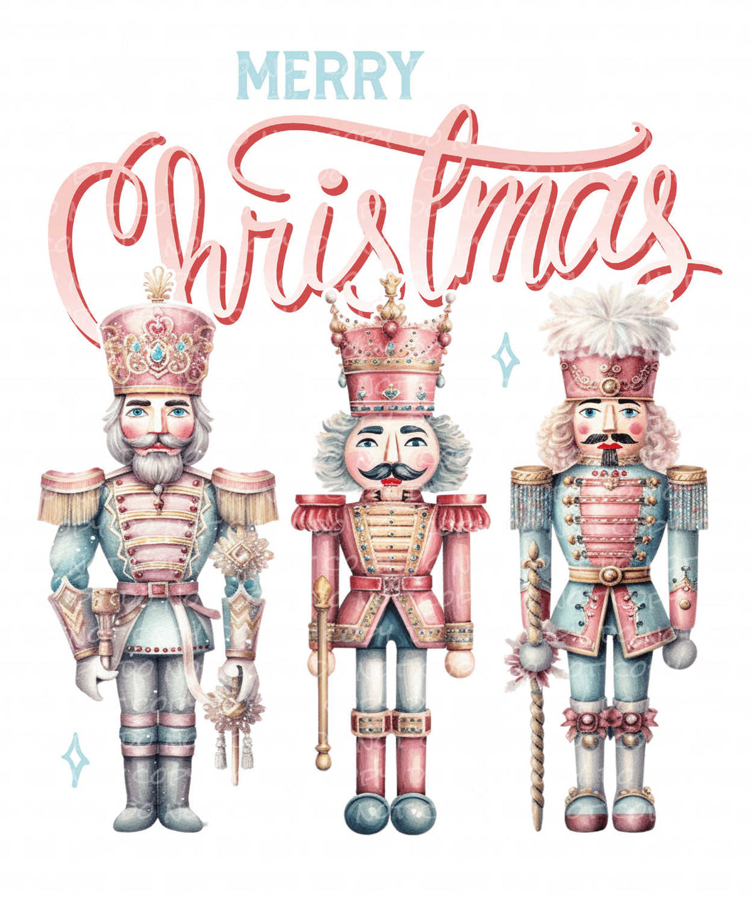 Merry Christmas Nutcrackers | DTF Ready to Press or Sublimation Transfer