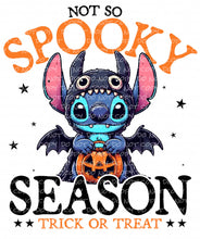 Load image into Gallery viewer, Not so Spooky Season Blue Animal as Bat | DTF Ready to Press or Sublimation Transfer
