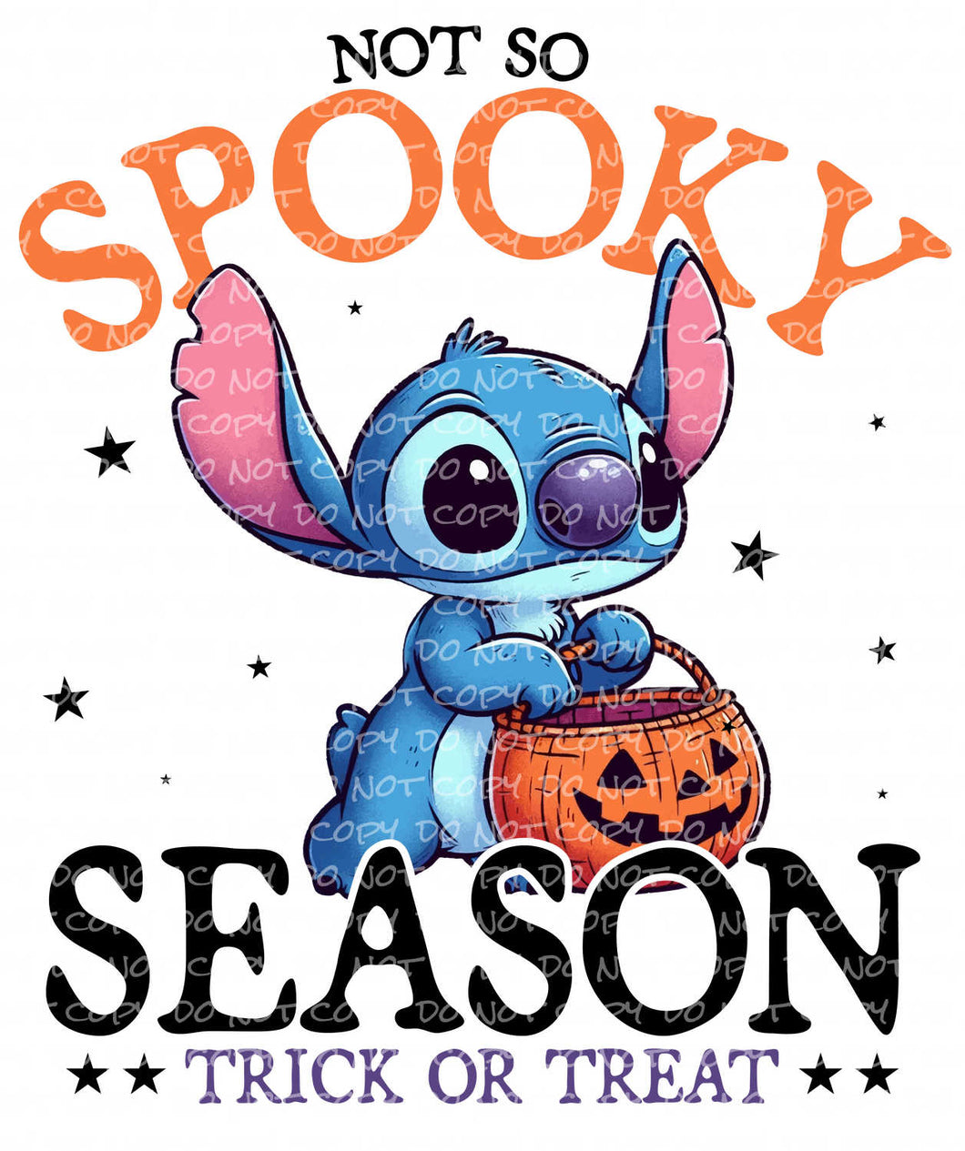 Not so Spooky Season Blue Animal | DTF Ready to Press or Sublimation Transfer