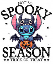 Load image into Gallery viewer, Not so Spooky Season Blue Animal as Bat | DTF Ready to Press or Sublimation Transfer
