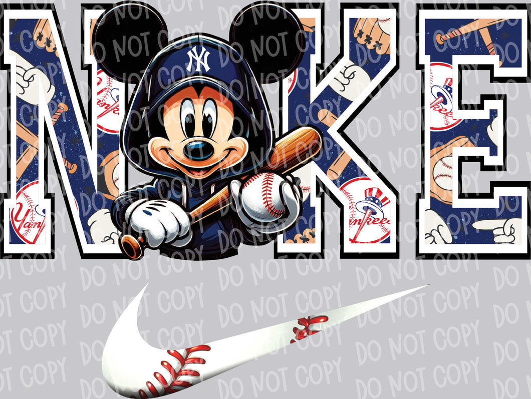 NY Baseball Logo | DTF Ready to Press or Sublimation Transfer