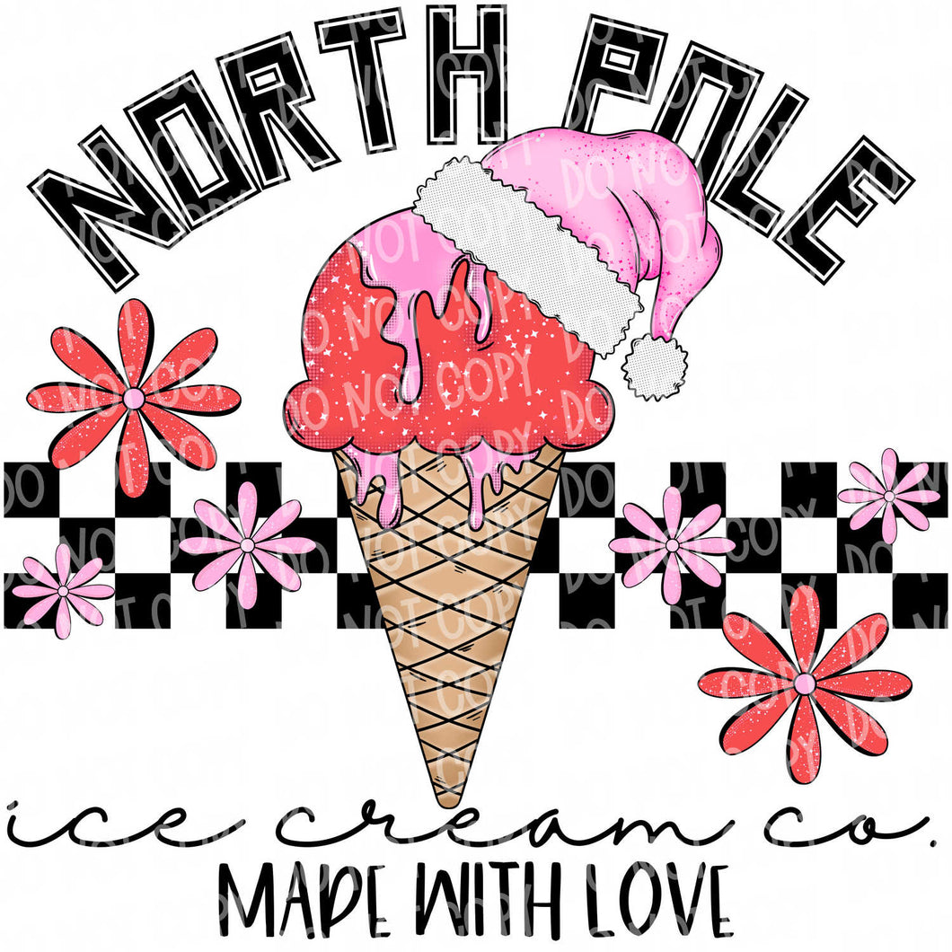 North Pole Ice Cream Co | DTF Ready to Press or Sublimation Transfer