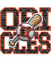 Load image into Gallery viewer, Baseball Faux Embroidery Patch - Baltimore| DTF Ready to Press or Sublimation Transfer
