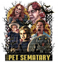 Load image into Gallery viewer, Halloween Pet Graveyard with optional sleeve | DTF Ready to Press or Sublimation Transfer
