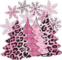 Load image into Gallery viewer, Leopard Christmas Trees | DTF Ready to Press or Sublimation Transfer
