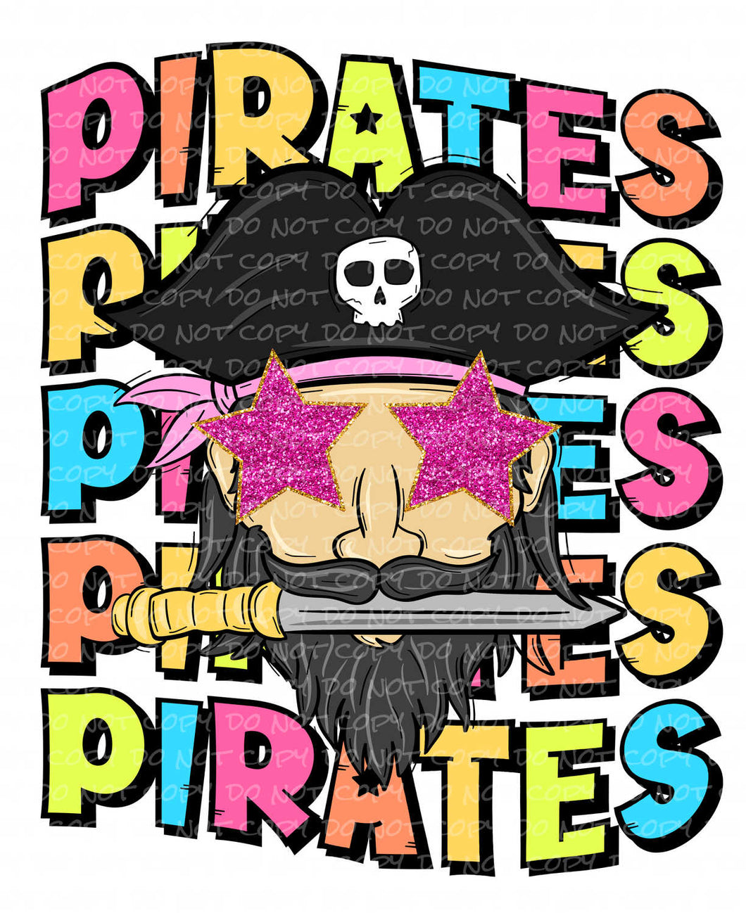 Pirates Colorful | DTF Ready to Press or Sublimation Transfer