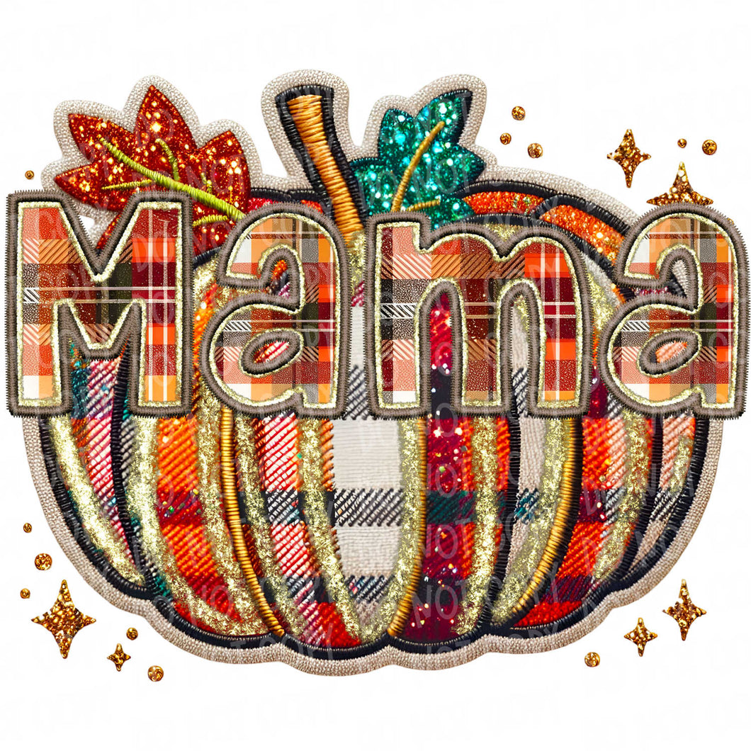 Plaid Pumpkin Mama | DTF Ready to Press or Sublimation Transfer