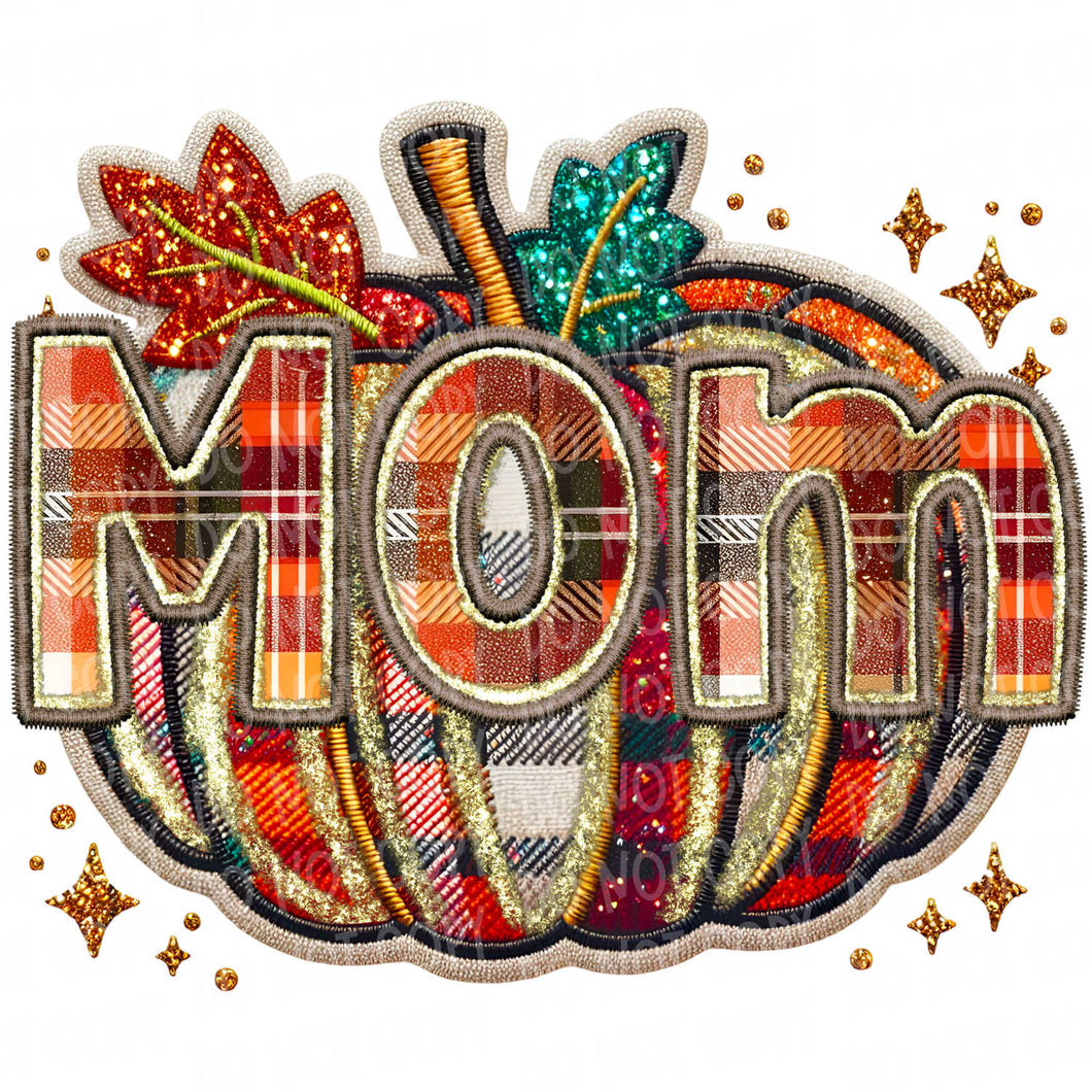 Plaid Pumpkin Mom | DTF Ready to Press or Sublimation Transfer