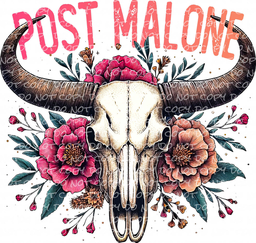 POST_MALONE Bullhead | DTF Ready to Press or Sublimation Transfer