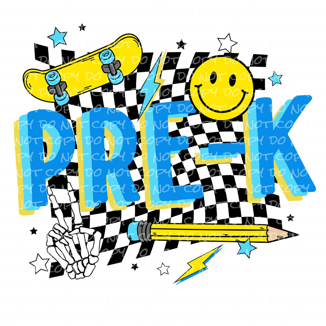 Pre-K Blue | DTF Ready to Press or Sublimation Transfer