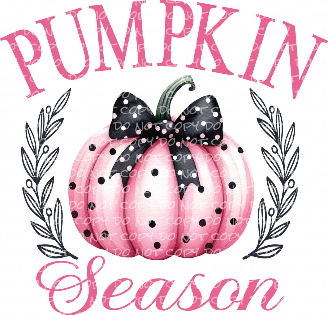 Pumpkin Season Pink | DTF Ready to Press or Sublimation Transfer