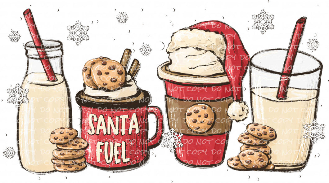 Santa Fuel | DTF Ready to Press or Sublimation Transfer