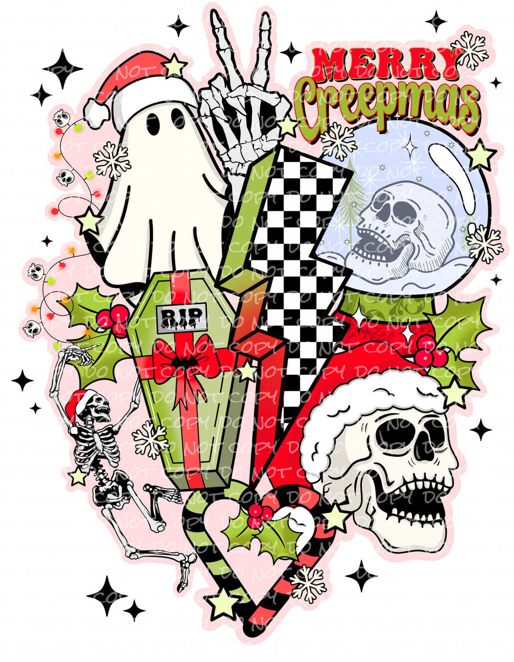 Merry Creepmas Collage | DTF Ready to Press or Sublimation Transfer