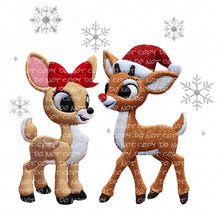 Load image into Gallery viewer, Reindeer | DTF Ready to Press or Sublimation Transfer
