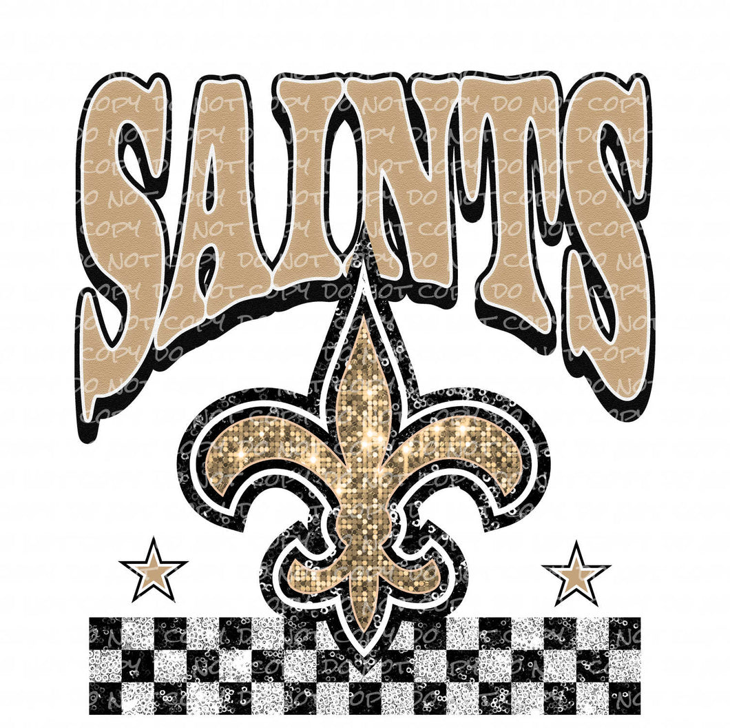 NewOrleans Football Bling | DTF Ready to Press or Sublimation Transfer