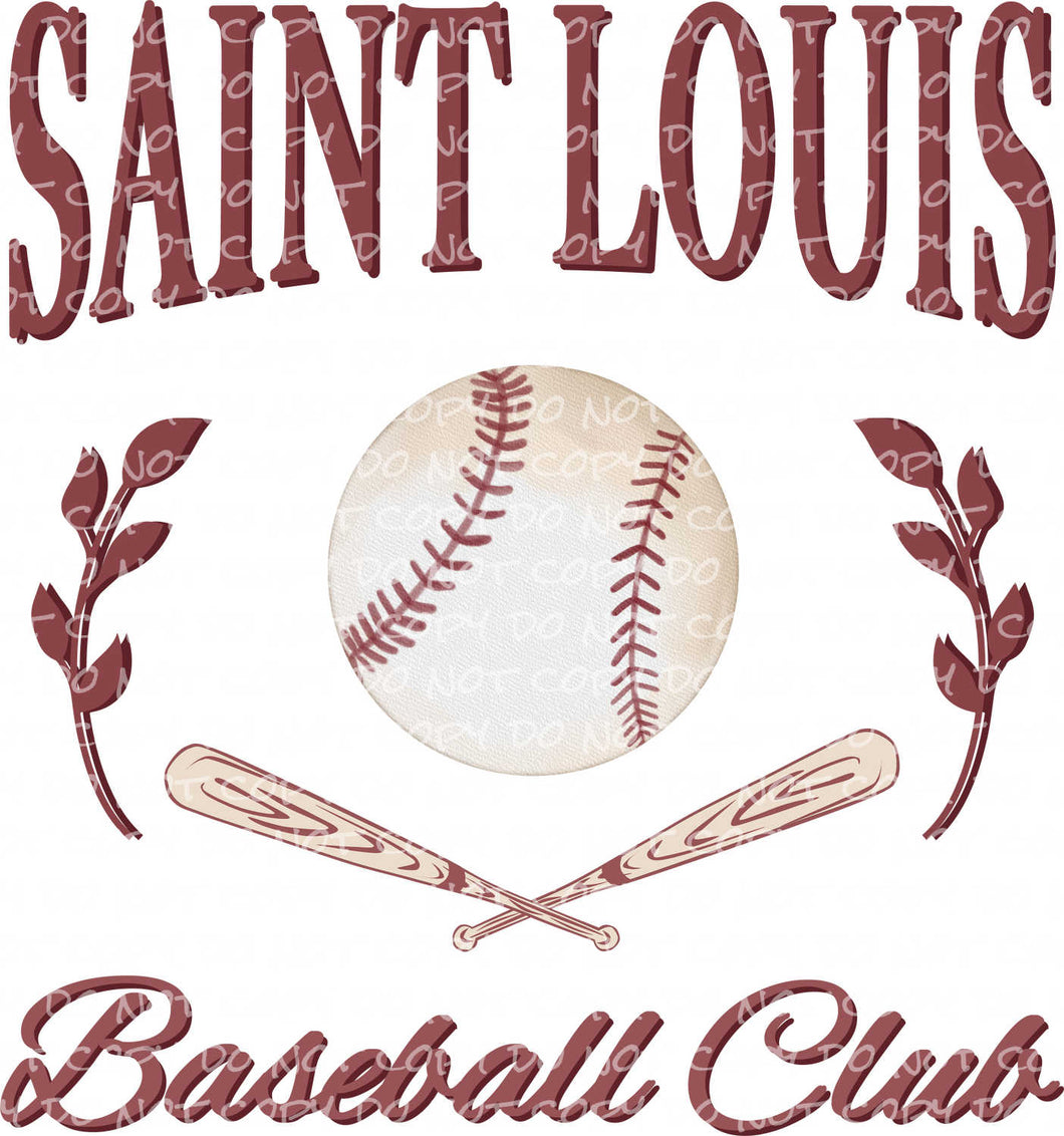 Saint Louis Baseball Club | DTF Ready to Press or Sublimation Transfer